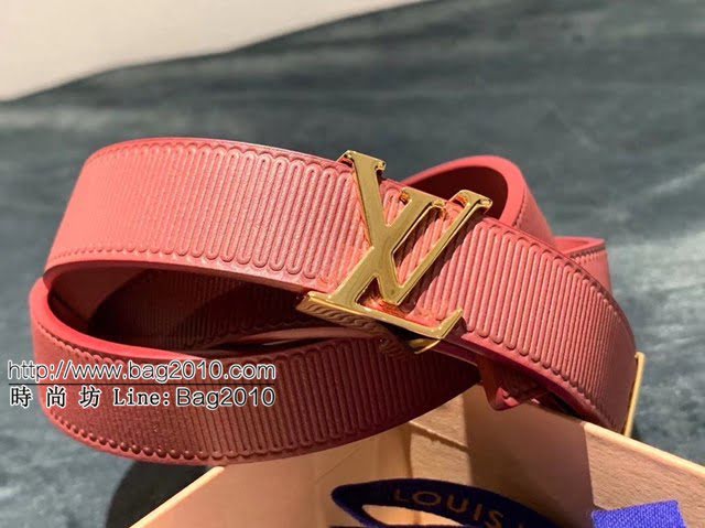 LV新款女士皮帶 路易威登橫棱紋腰帶 lv晚裝腰帶  jjp1274